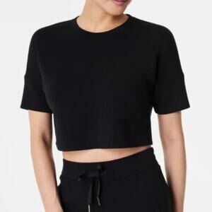 SPANX - AirEssentials Cropped Pocket Tee Very Black Size - 3X or 26 - NWT